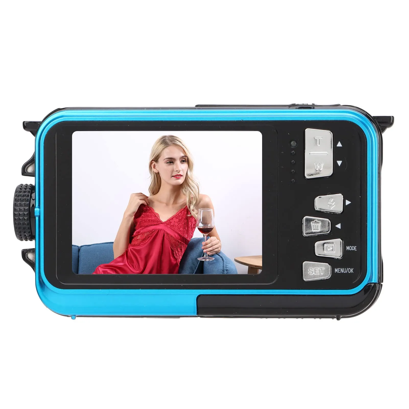 1080P 30MP Autofocus Waterproof Camera with Dual Screens, 10FT Dive Depth, Selfie Functionality