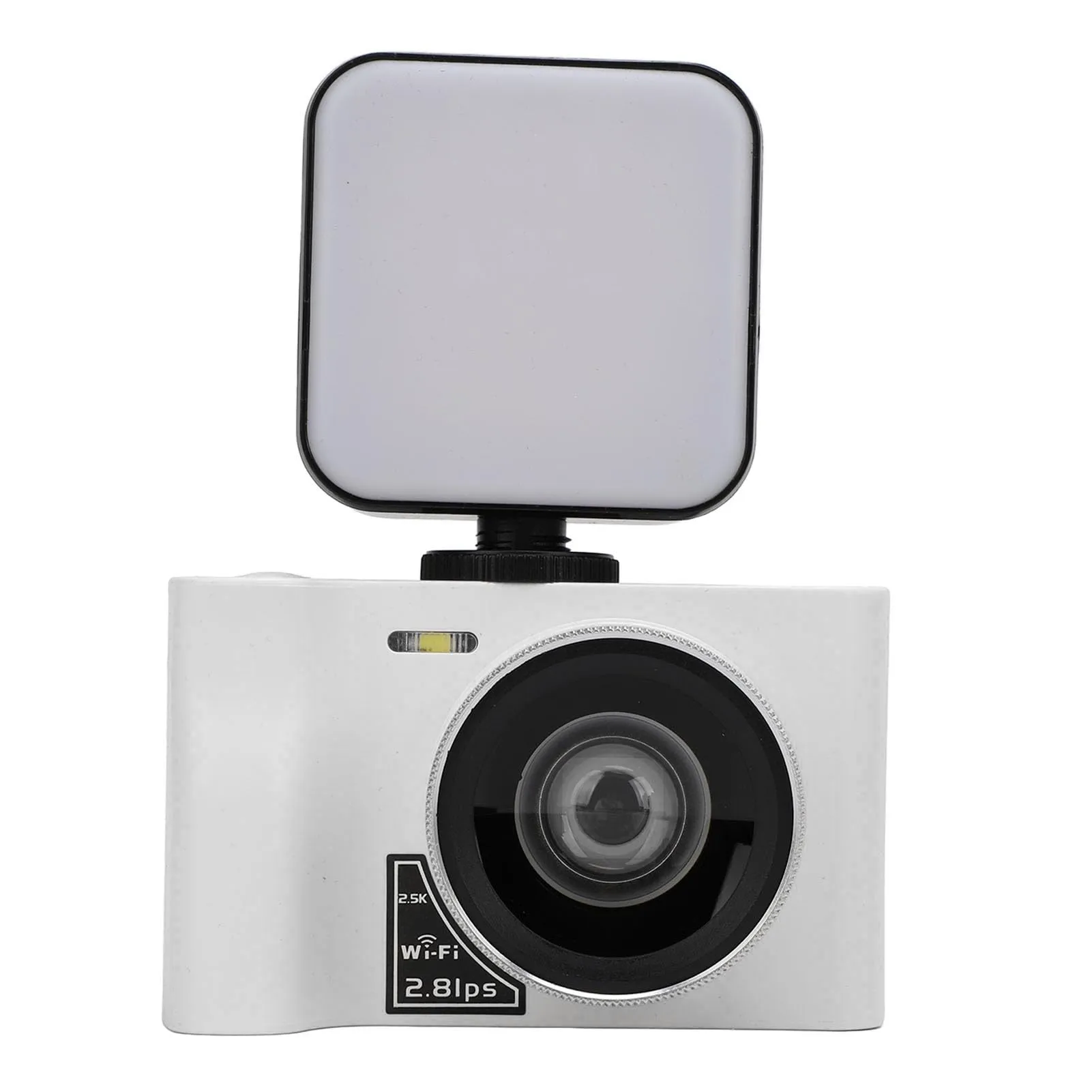 2.5K 24MP Digital Compact Travel Camera with Autofocus, 16X Zoom, 2.8' Screen, White