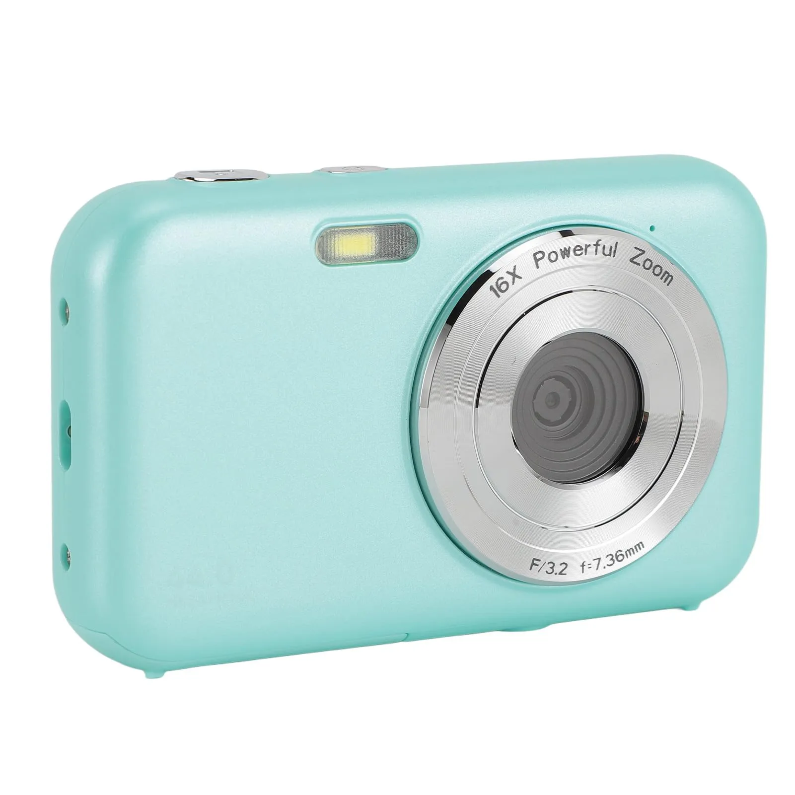 44MP 1080P Digital Camera with 16X Zoom, Built-in Microphone, Compact Vlogging Camera (Green)