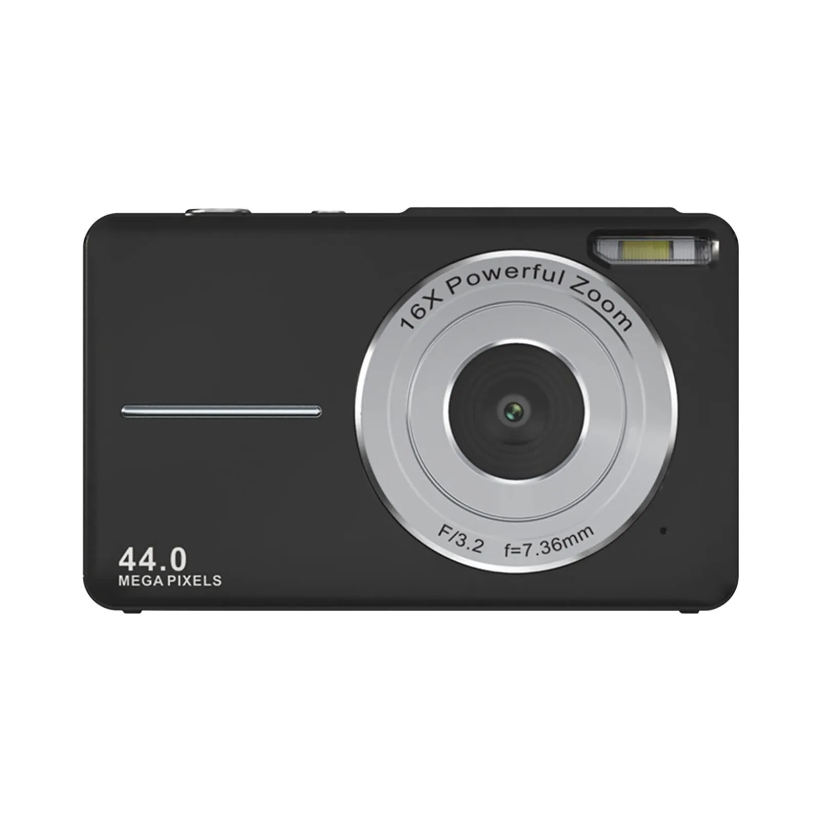 Black 1080P High-Definition Digital Camera 44MP, 16X Zoom, Anti-Shake, Compact Design #80188