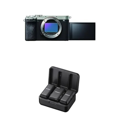 Bundle of Sony Alpha 7C II Full-Frame Camera Silver + Dual-Channel Wireless Microphone ECM-W3