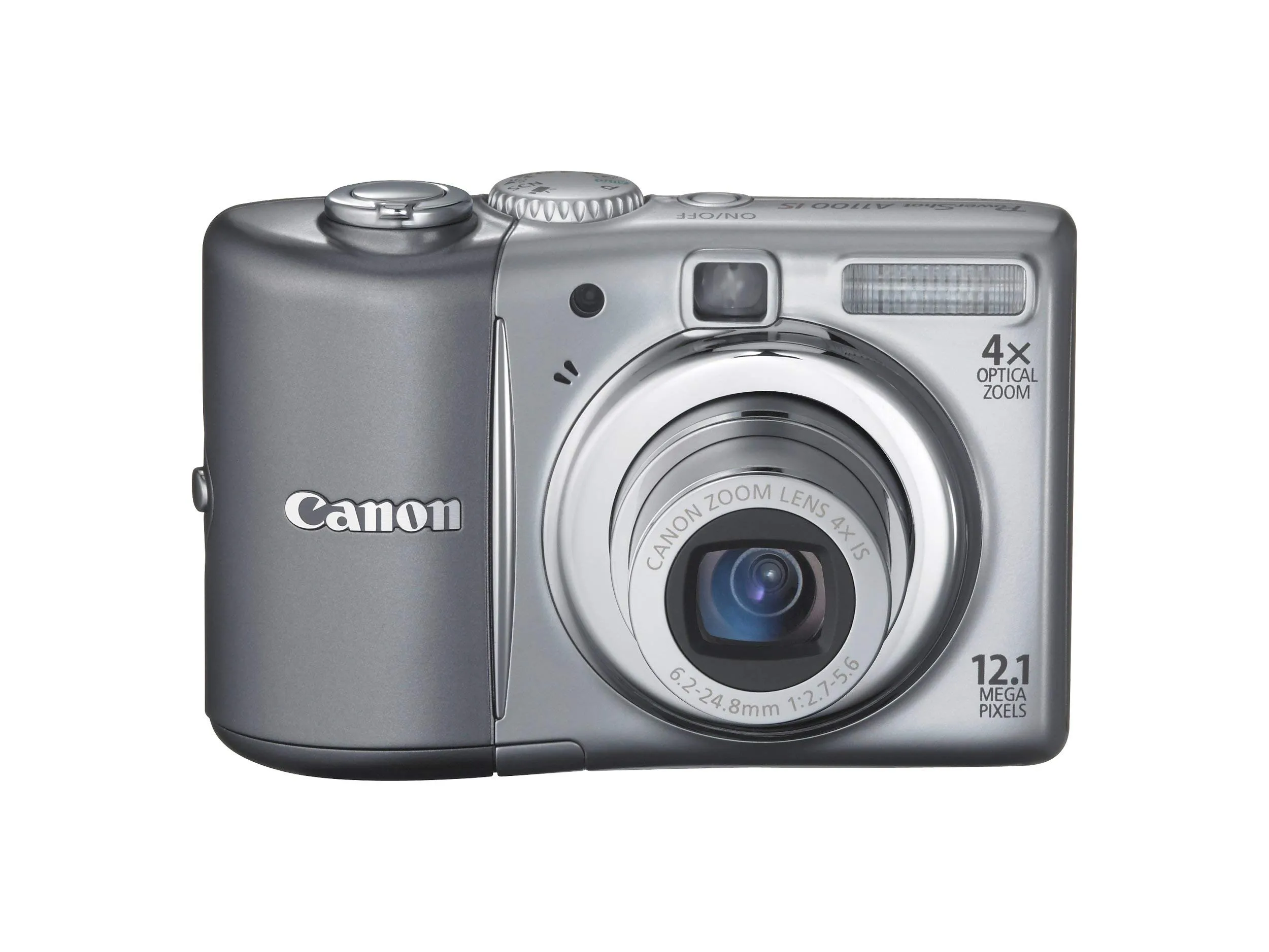 Canon PowerShot A1100IS 12.1MP Digital Camera, 4x Zoom, 2.5' LCD - Silver (Renewed)