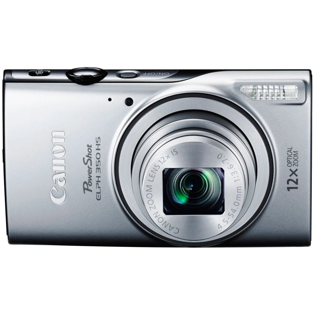 Canon PowerShot ELPH 350 HS Camera - 20.2MP, 12x Zoom, Wi-Fi Enabled, Silver