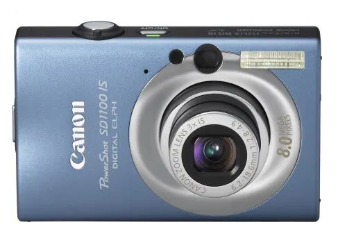 Canon PowerShot SD1100IS 8MP Digital Camera Blue with 3x Optical Zoom, Renewed Model