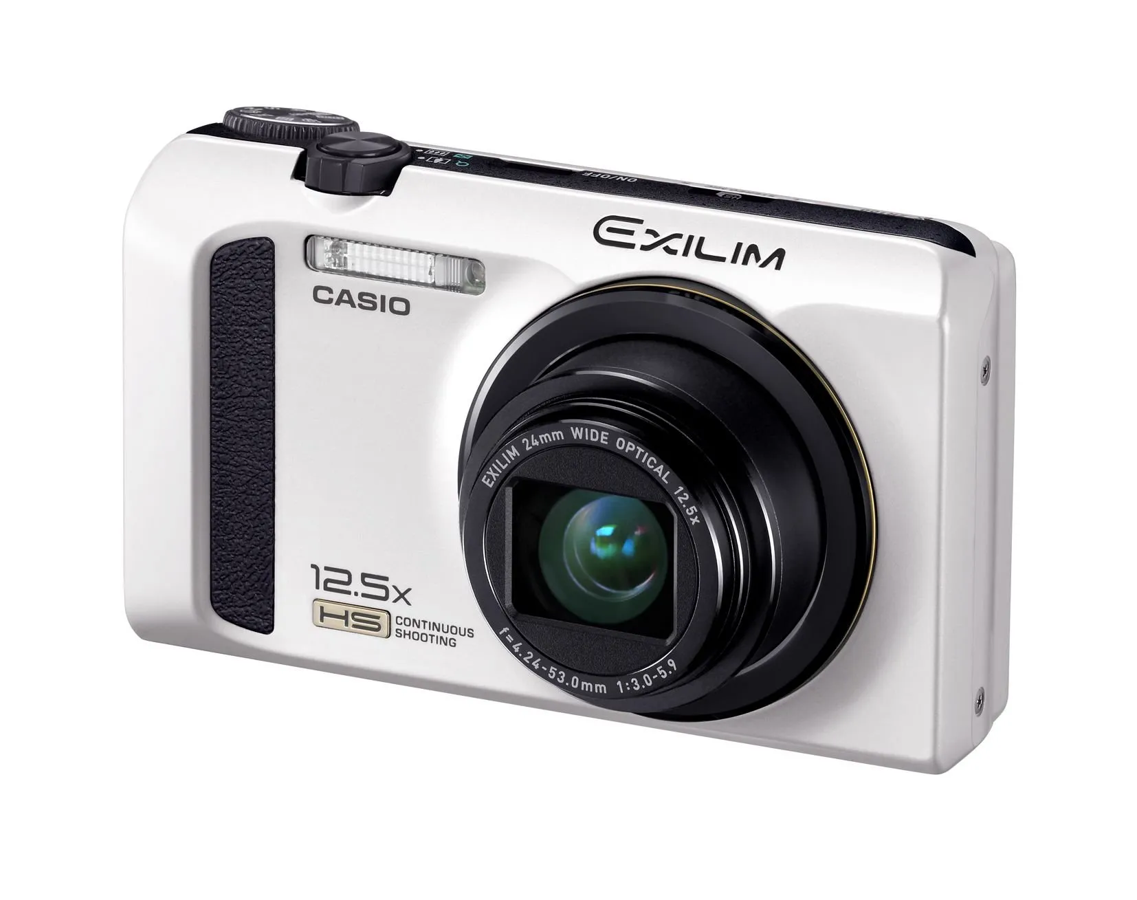 Casio High Speed Exilim EX-ZR100 Digital Camera White - Compact, Lightweight, High-Performance