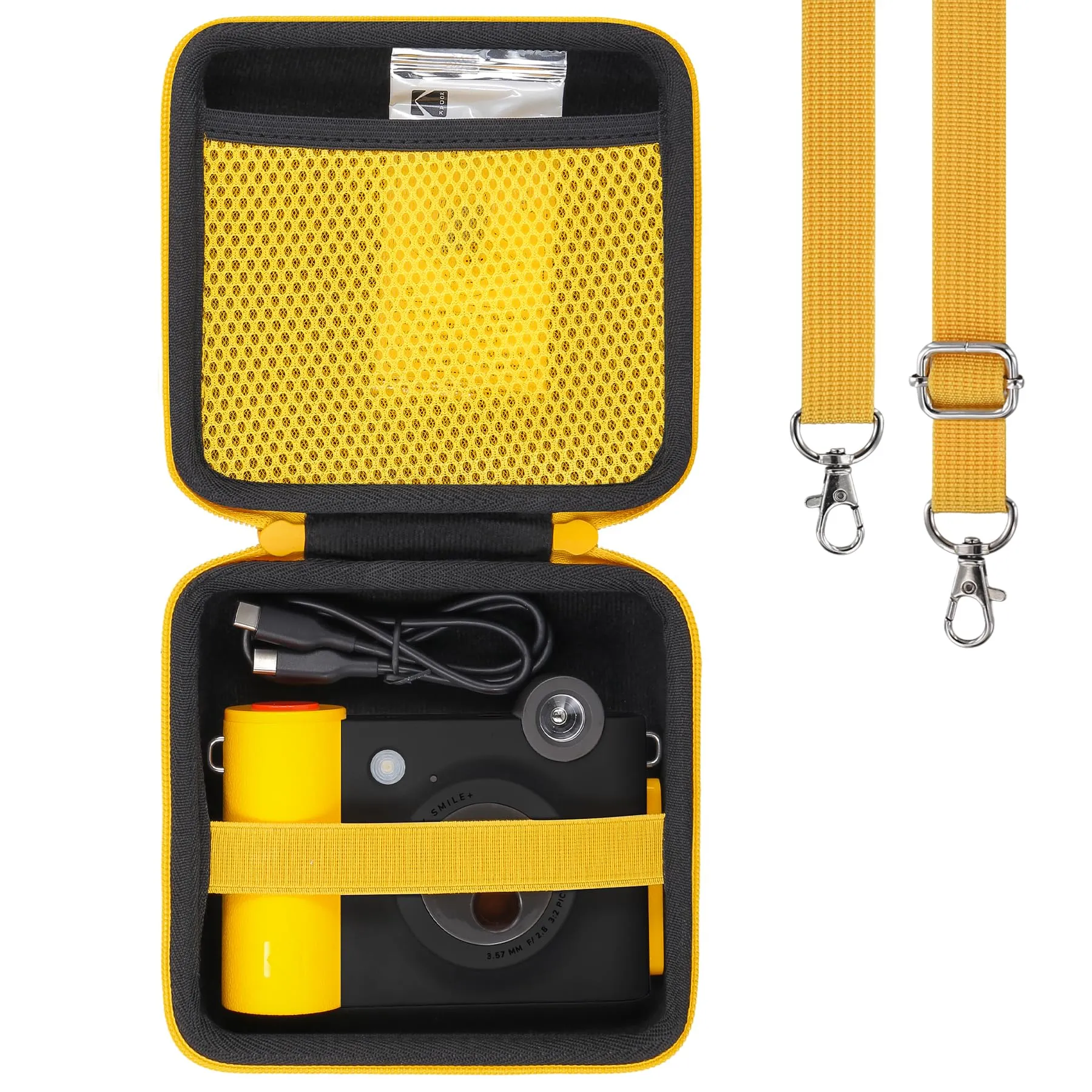 co2CREA Hard Case for KODAK Smile+ Camera, Shockproof, Water-Resistant, Includes Shoulder Strap