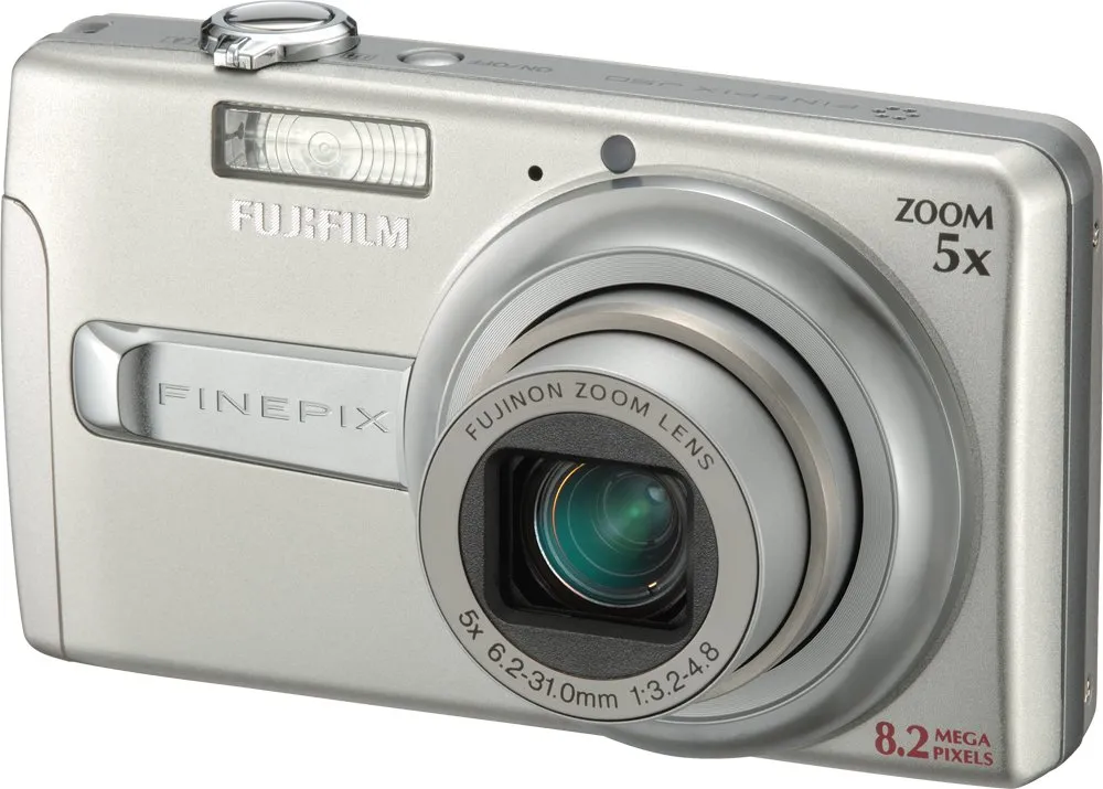 Fujifilm Finepix J50 8.2MP Digital Camera with 5x Optical Zoom in Brushed Silver