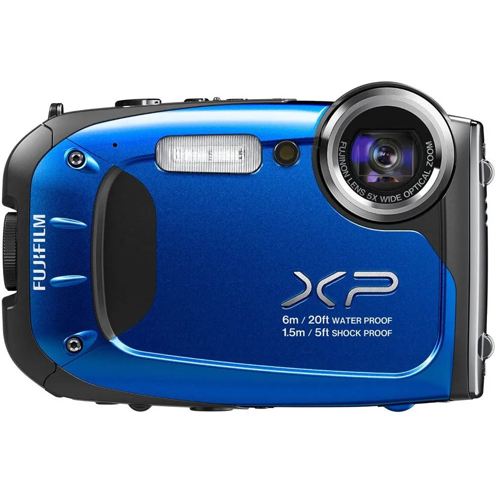 Fujifilm FinePix XP60 16.4MP Waterproof Camera with 5x Zoom Lens - Blue (Renewed)