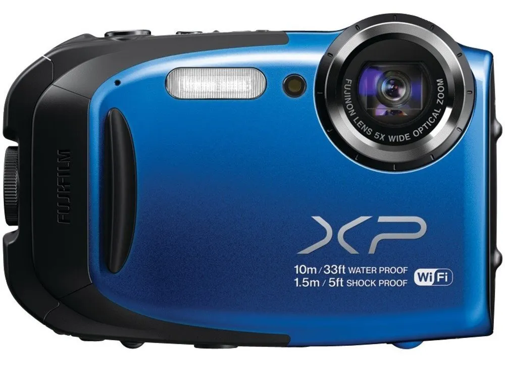 Fujifilm FinePix XP75 16.4MP Waterproof Camera Blue 5X Zoom 2.7-inch LCD Renewed