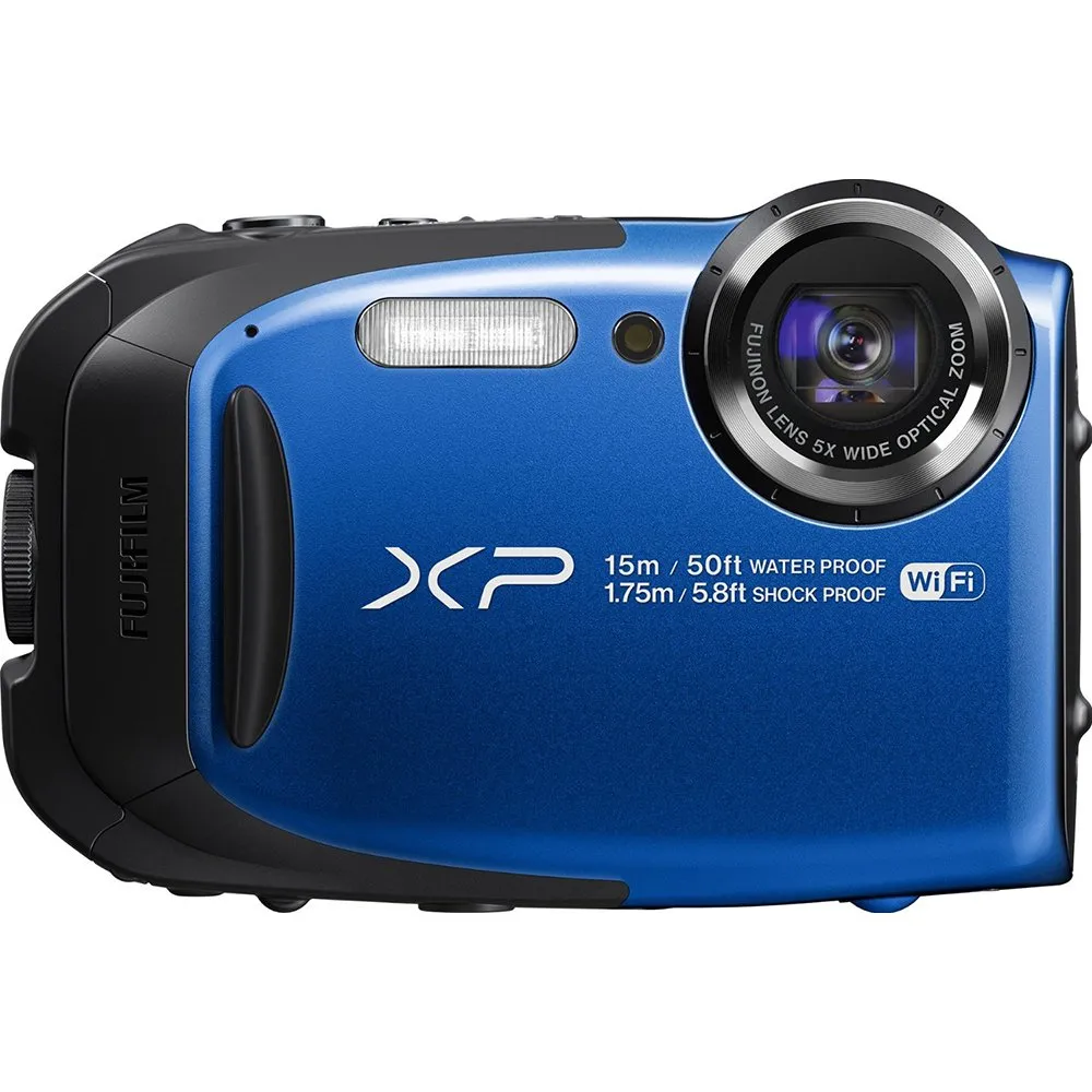 Fujifilm FinePix XP80 16.2MP Waterproof Camera - 50ft, Freezeproof, Shockproof, Blue (Renewed)