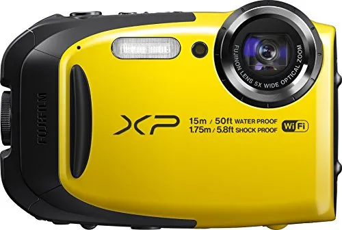 Fujifilm FinePix XP80 Waterproof Digital Camera - 16.2MP, 50ft Waterproof, Yellow, Certified Refurbished