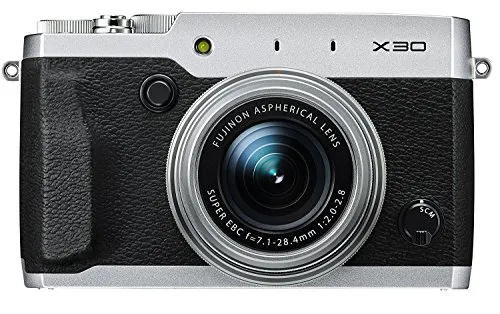 Fujifilm X30 12MP Digital Camera Silver with 3-Inch LCD, 4x Zoom, Real-Time Viewfinder