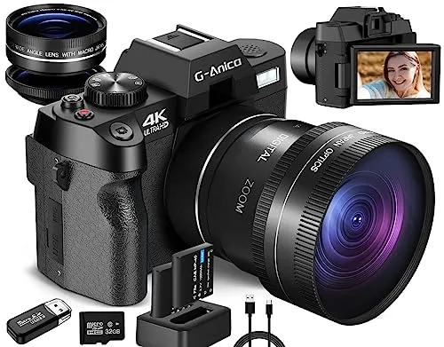 G-Anica Digital Cameras for Photography - Compact, High-Quality Imaging, Lightweight Design