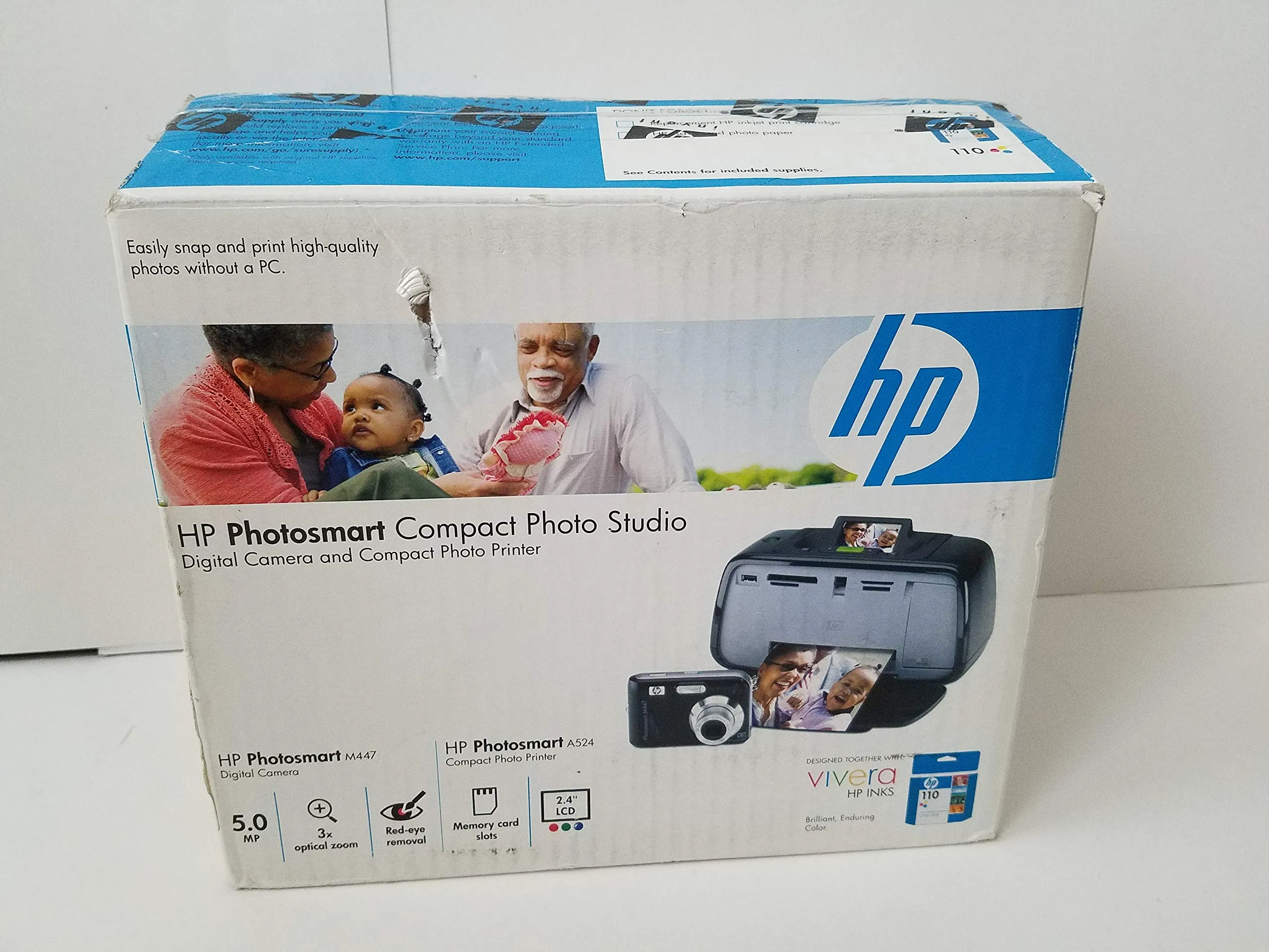 HP M447 Photosmart Compact Photo Studio Camera with 5MP Resolution & 5x Digital Zoom