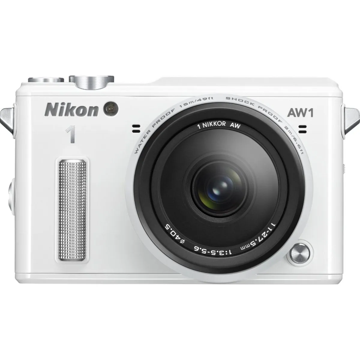 Nikon 1 AW1 14.2MP Waterproof Shockproof Camera System with 11-27.5mm Lens (White)