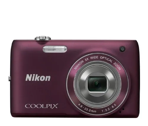 Nikon COOLPIX S4100 14MP Digital Camera, 5x Zoom Lens, 3-Inch Touchscreen, Plum, Renewed