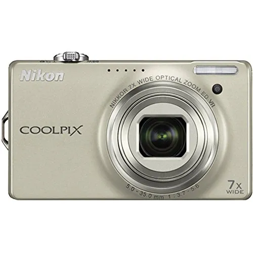 Nikon Coolpix S6000 14.2MP Digital Camera, 7x VR Zoom, 2.7-Inch LCD - Silver