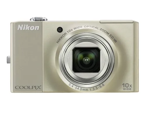 Nikon Coolpix S8000 14 MP Digital Camera, 10x Optical Zoom, 3.0-Inch LCD, Silver