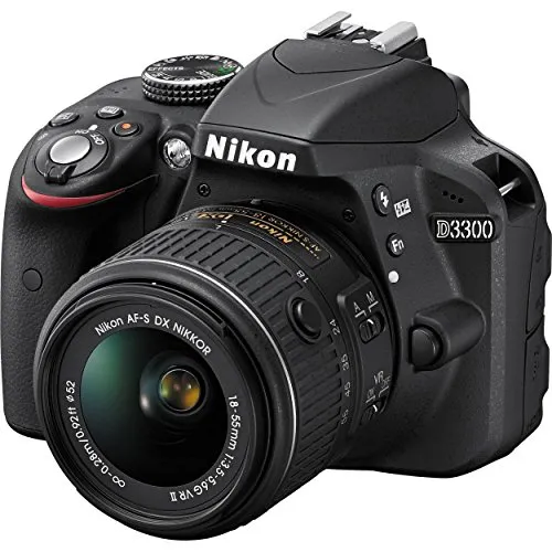 Nikon D3300 24.2 MP Digital SLR Camera with 18-55mm Lens – Compact & Lightweight (Black)