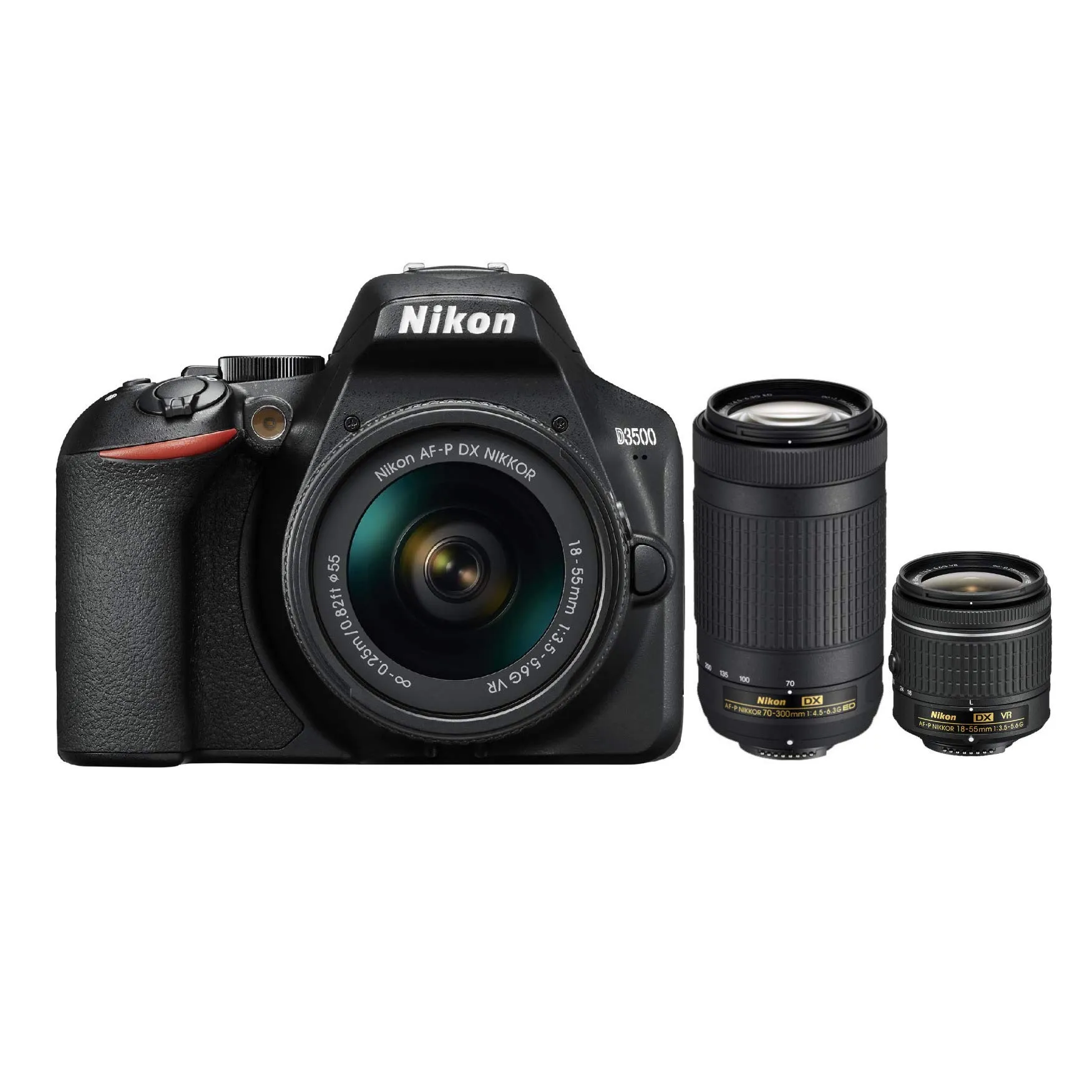 Nikon D3500 DSLR Two Lens Kit with 18-55mm & 70-300mm Lenses, Compact & User-Friendly Design