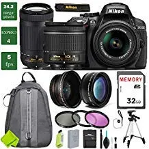 Nikon D5300 DSLR Camera Bundle with 18-55mm & 70-300mm Lens, 24.2MP, Wi-Fi, GPS