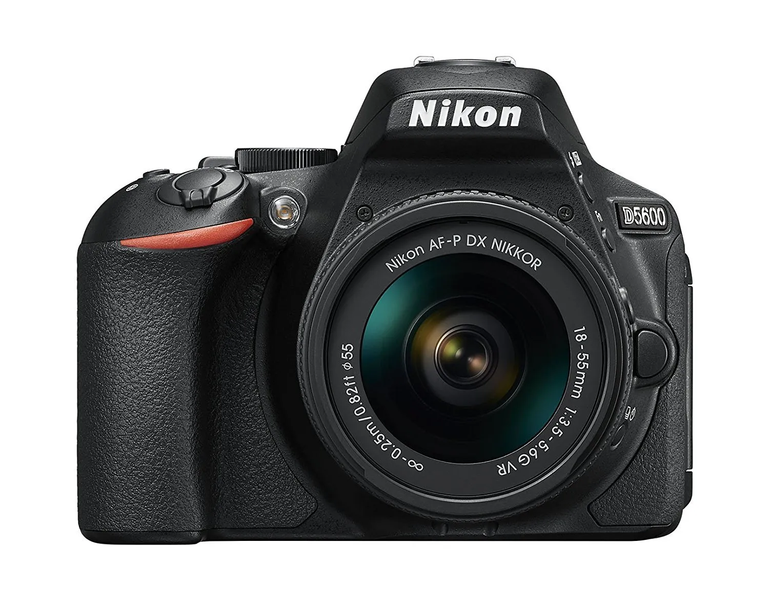 Nikon D5600 Digital SLR Camera + 18-55mm Lens, 24.2MP, Touchscreen, Wi-Fi, Bluetooth, Renewed