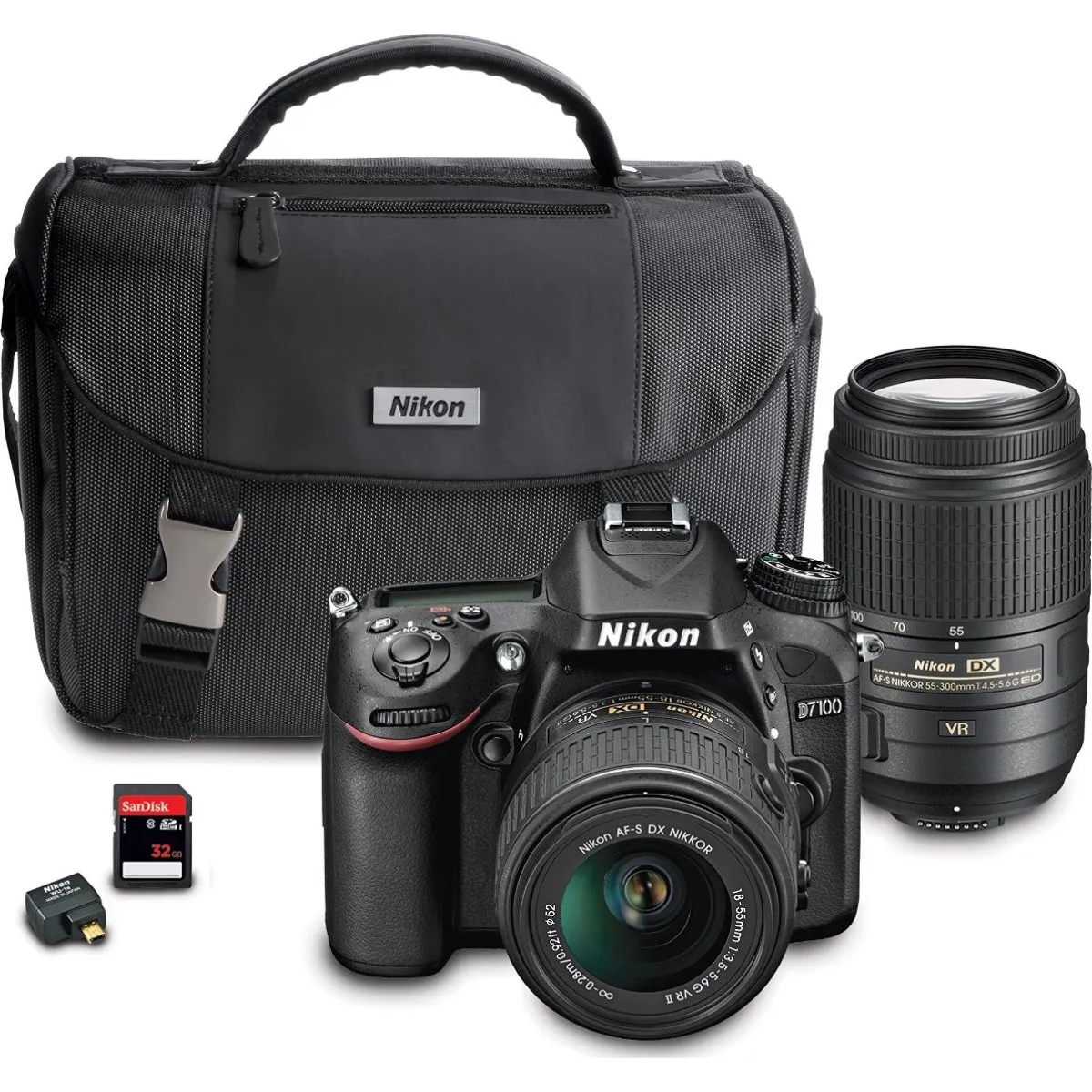 Nikon D7100 DX-Format Digital SLR Camera Bundle with 18-55mm & 55-300mm VR Lenses