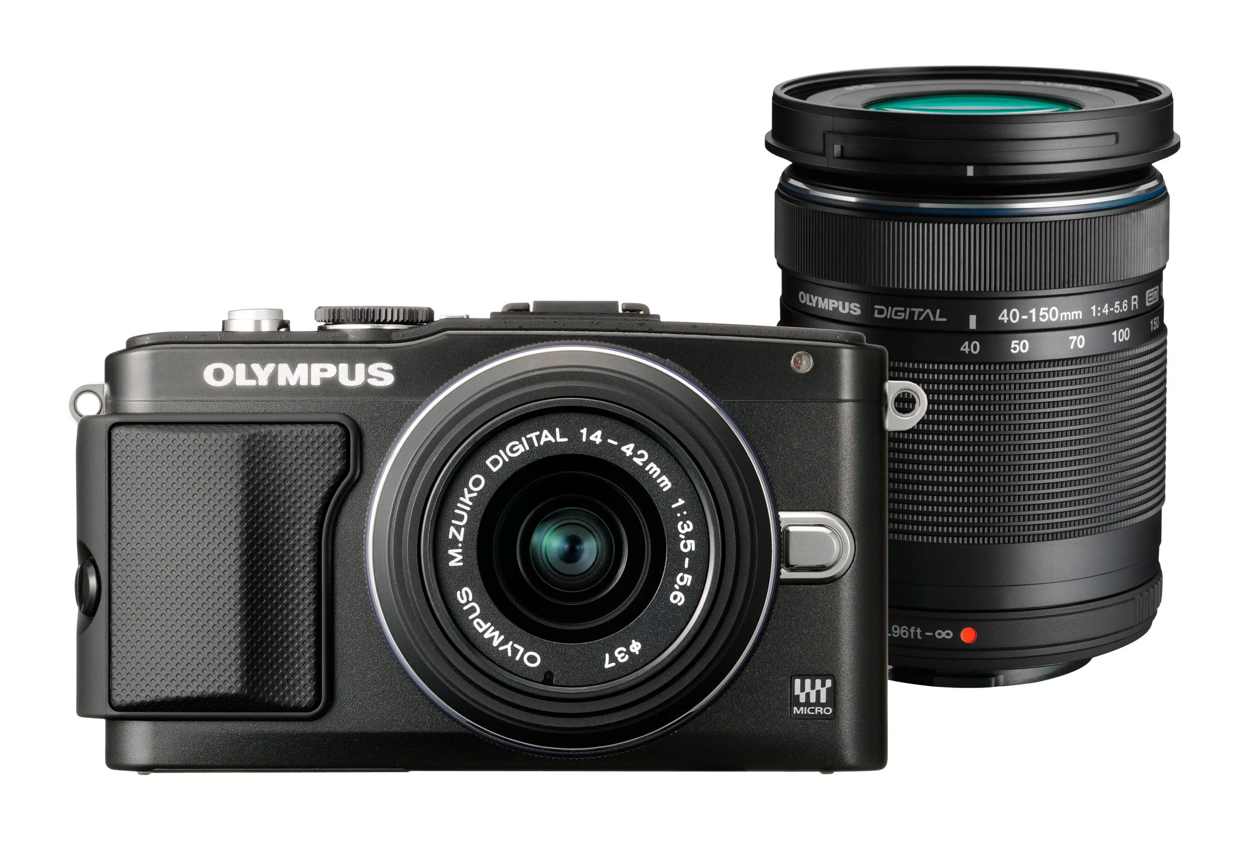 Olympus E-PL5 Interchangeable Lens Camera Double Zoom Kit Black - M.ZUIKO 14-42mm & 40-150mm