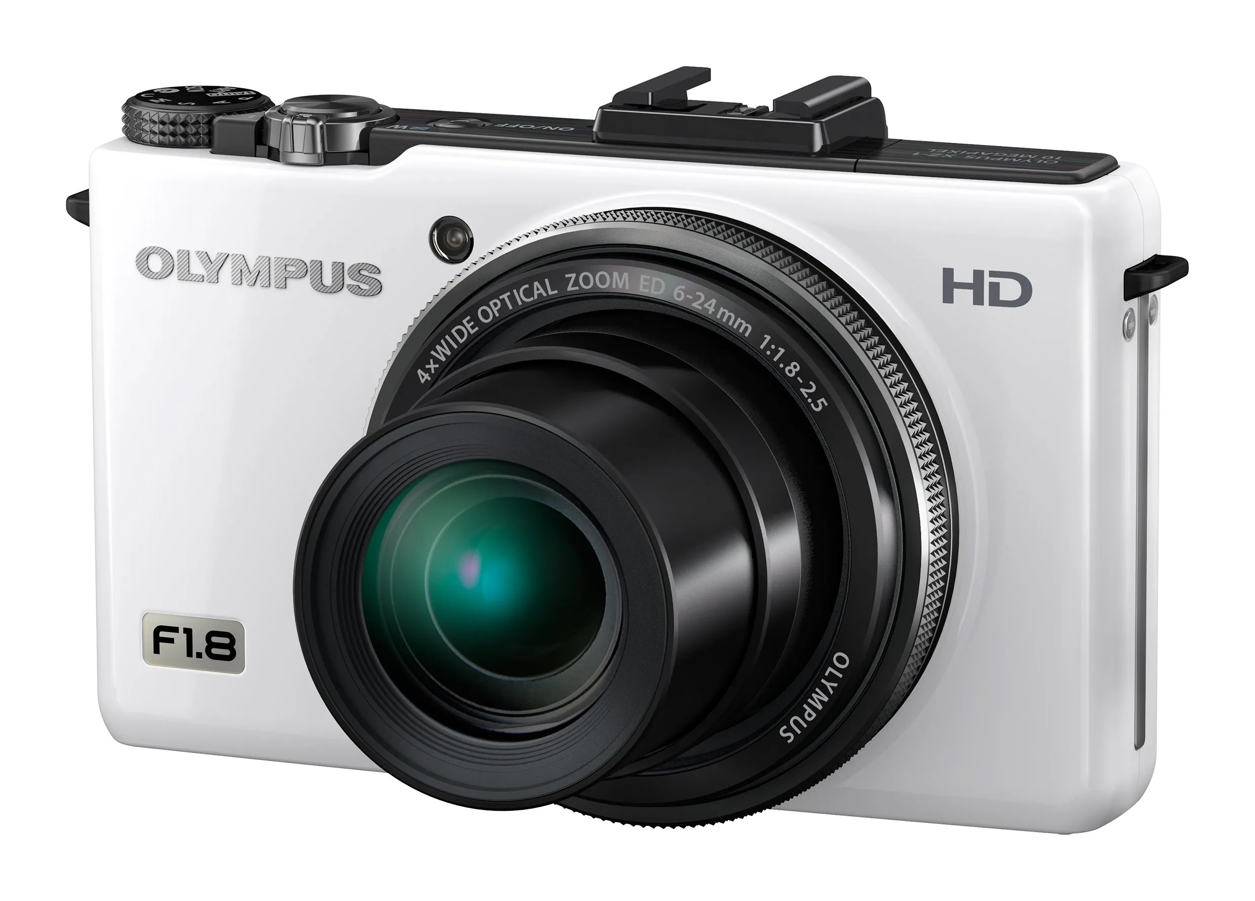 Olympus XZ-1 White International Version Digital Camera - Stylish Compact Design, No Warranty