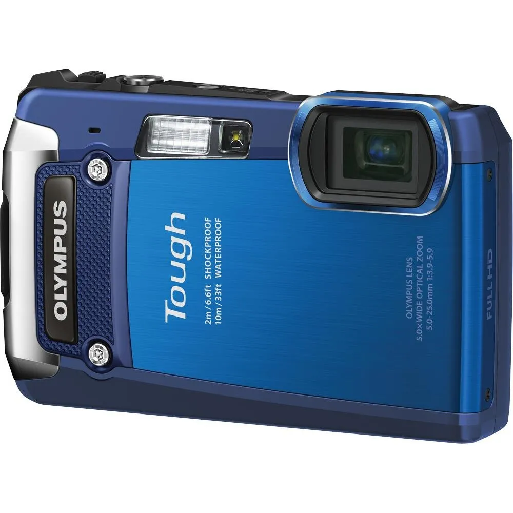 OM SYSTEM OLYMPUS Digital Camera TG-820 Blue - 12 MP, Waterproof, Shockproof, Freezeproof