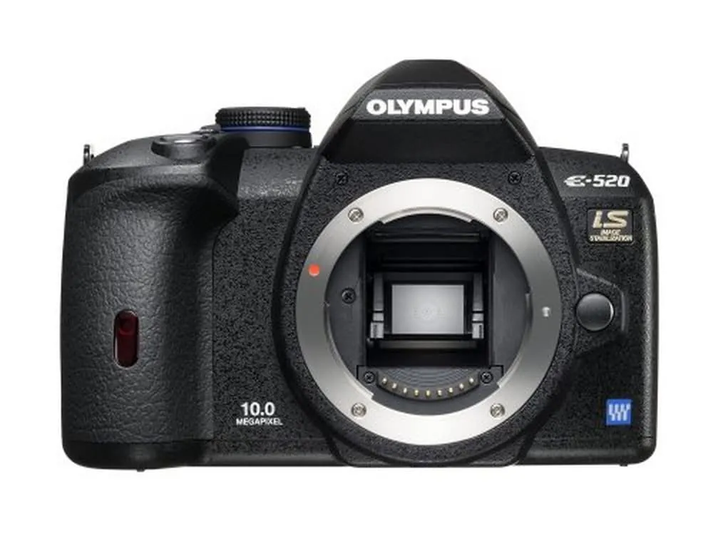 OM SYSTEM OLYMPUS Evolt E520 10MP DSLR Camera Body Only with Image Stabilization