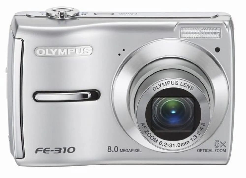 OM SYSTEM OLYMPUS FE-310 8MP Digital Camera with 5x Optical Zoom in Silver