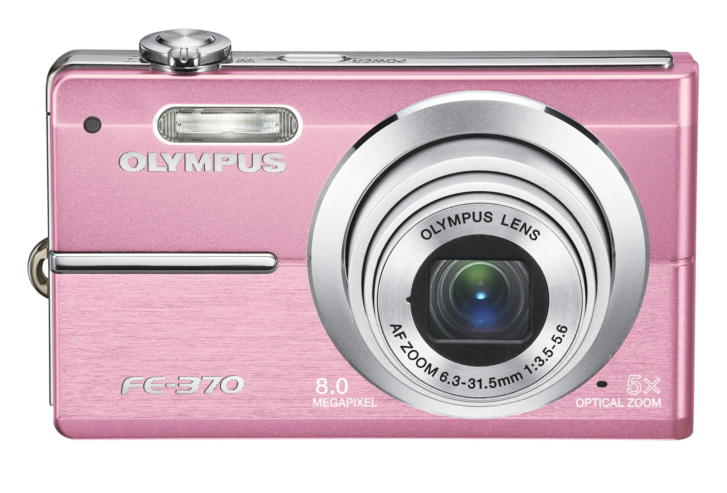 OM SYSTEM Olympus FE370 8MP Digital Camera, 5x Optical Zoom, Dual Stabilization, Pink