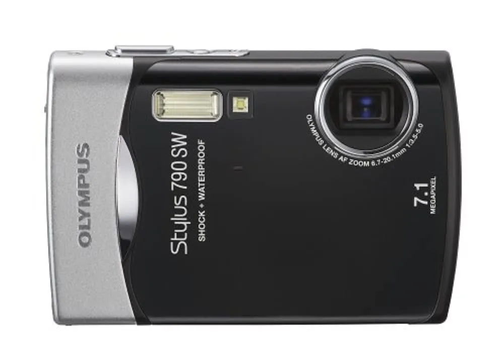 OM SYSTEM OLYMPUS Stylus 790SW 7.1MP Waterproof Camera, 3x Optical Zoom, Black