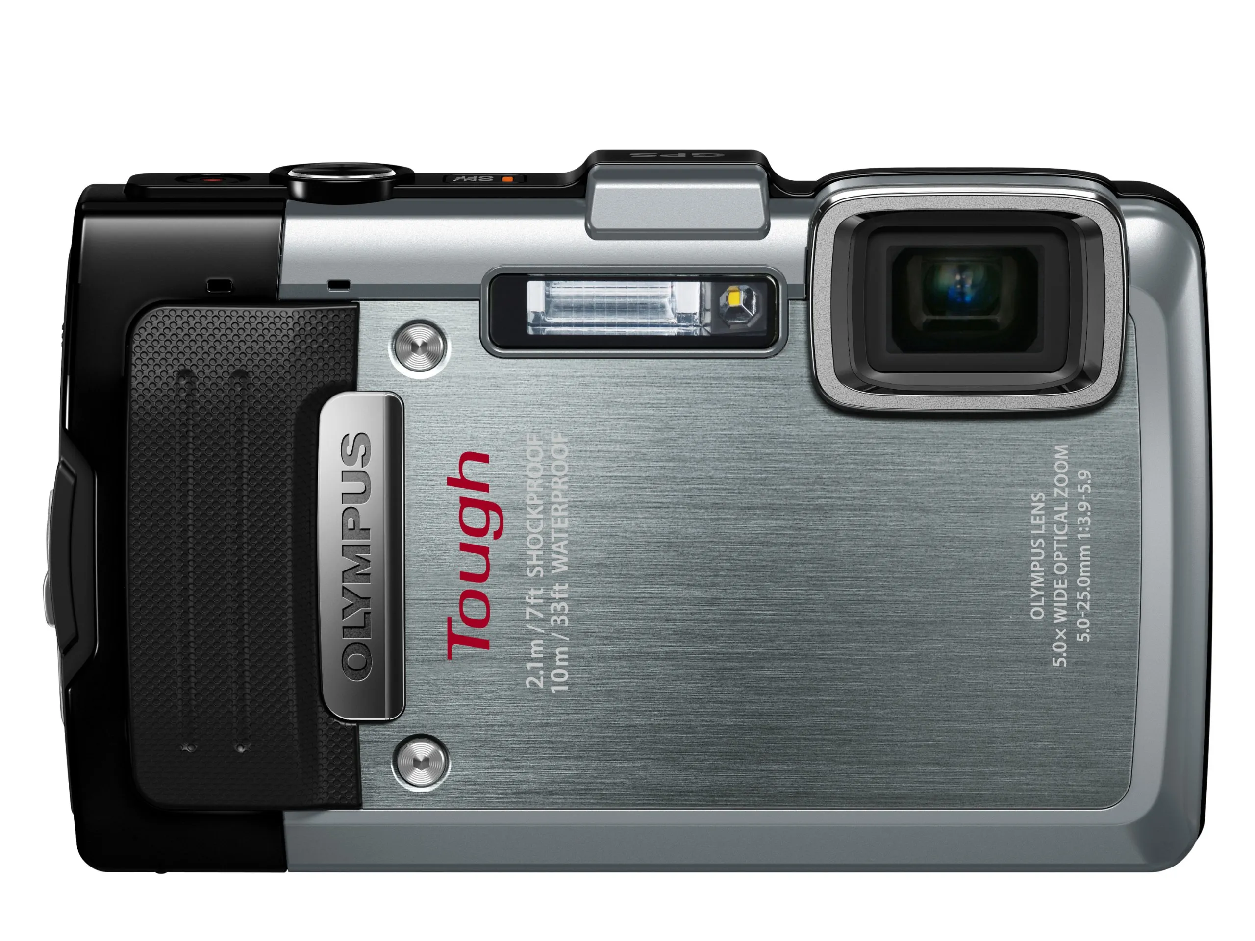 OM SYSTEM OLYMPUS Stylus TG-830 iHS Waterproof Camera, 16MP, 5x Zoom, Shockproof, Silver