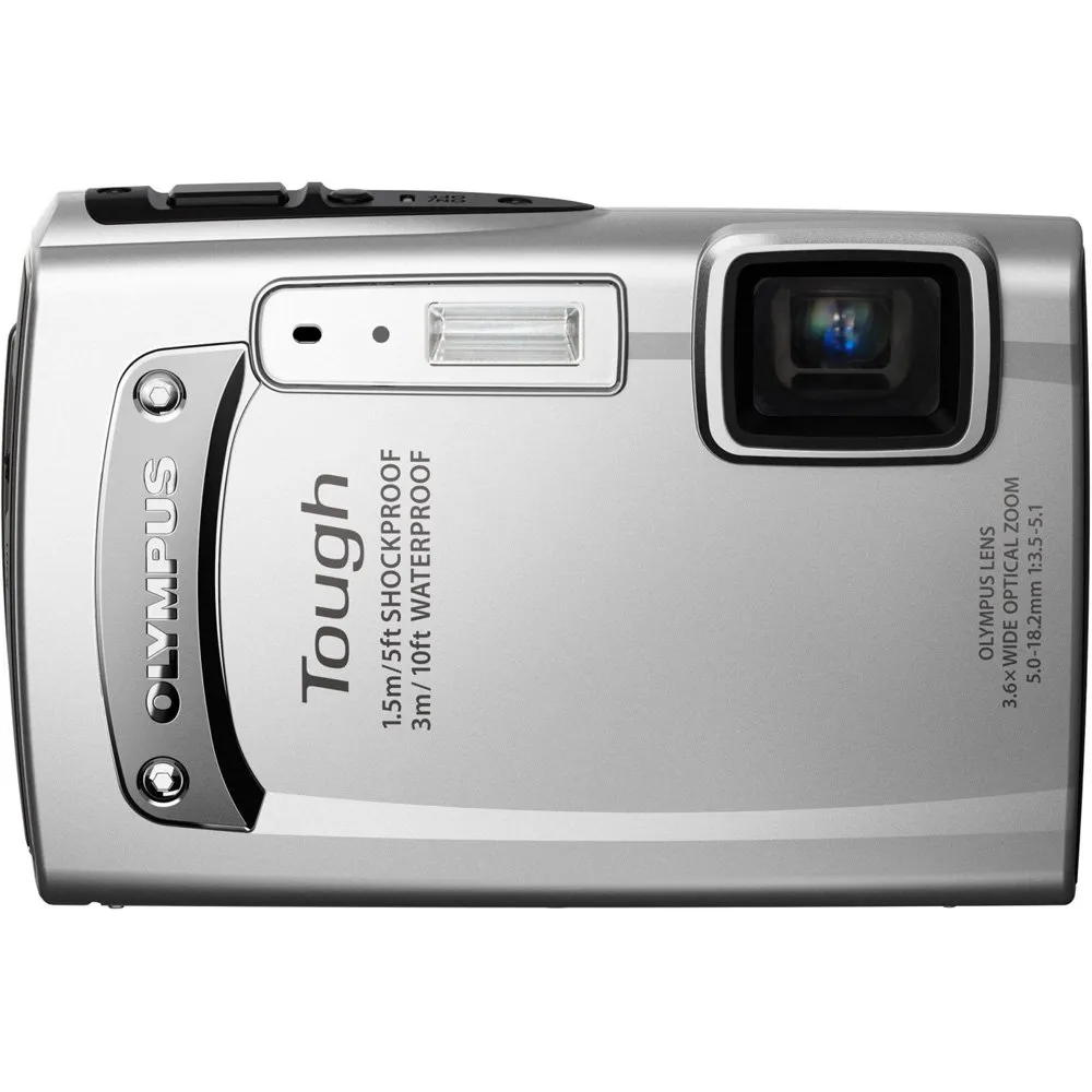 OM SYSTEM OLYMPUS TG-310 Tough 14MP Digital Camera, 3.6x Zoom, Waterproof, Shockproof, Silver