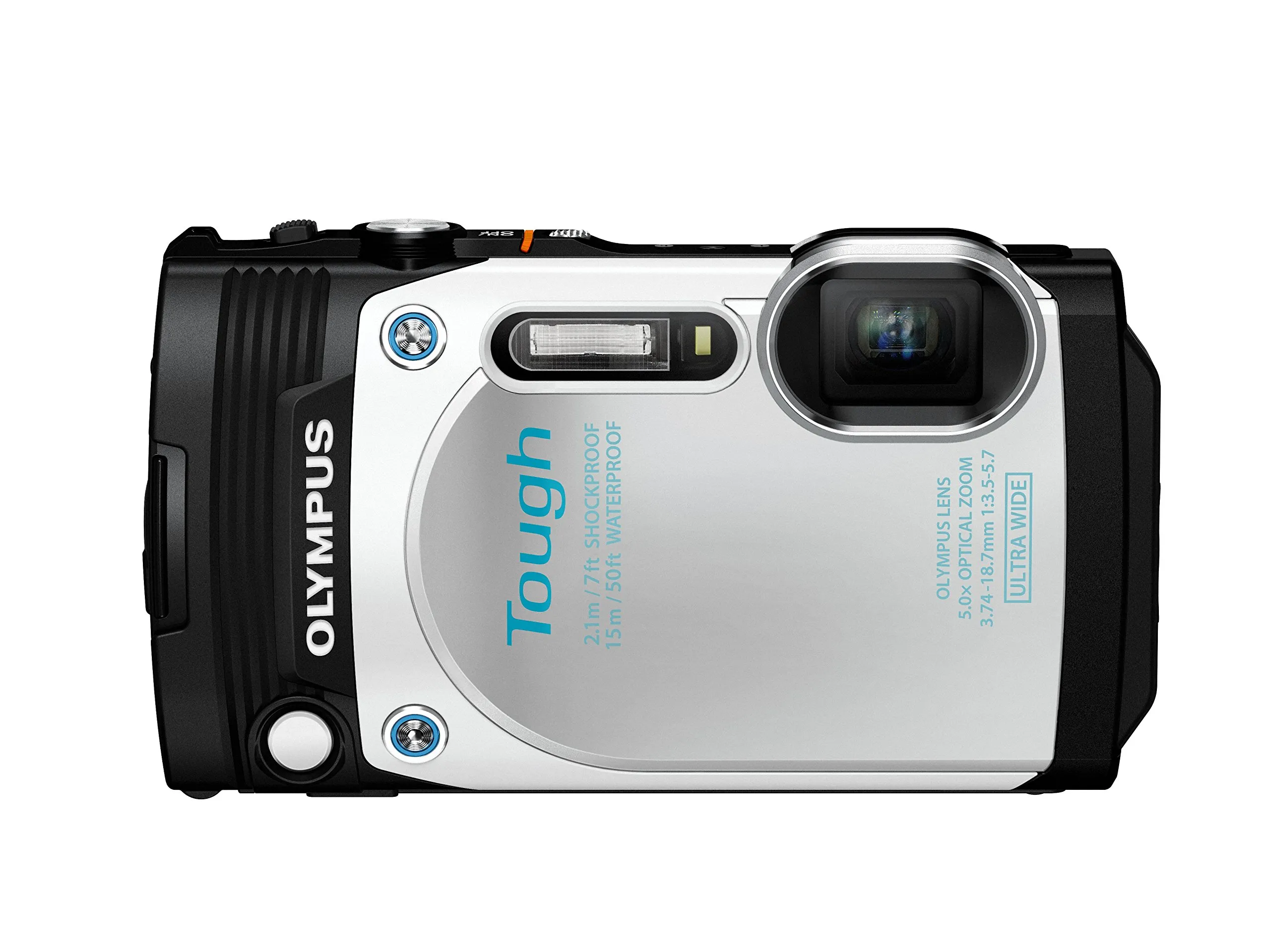 OM SYSTEM OLYMPUS TG-870 Tough Waterproof Digital Camera (White) - Shockproof & Freeze Proof