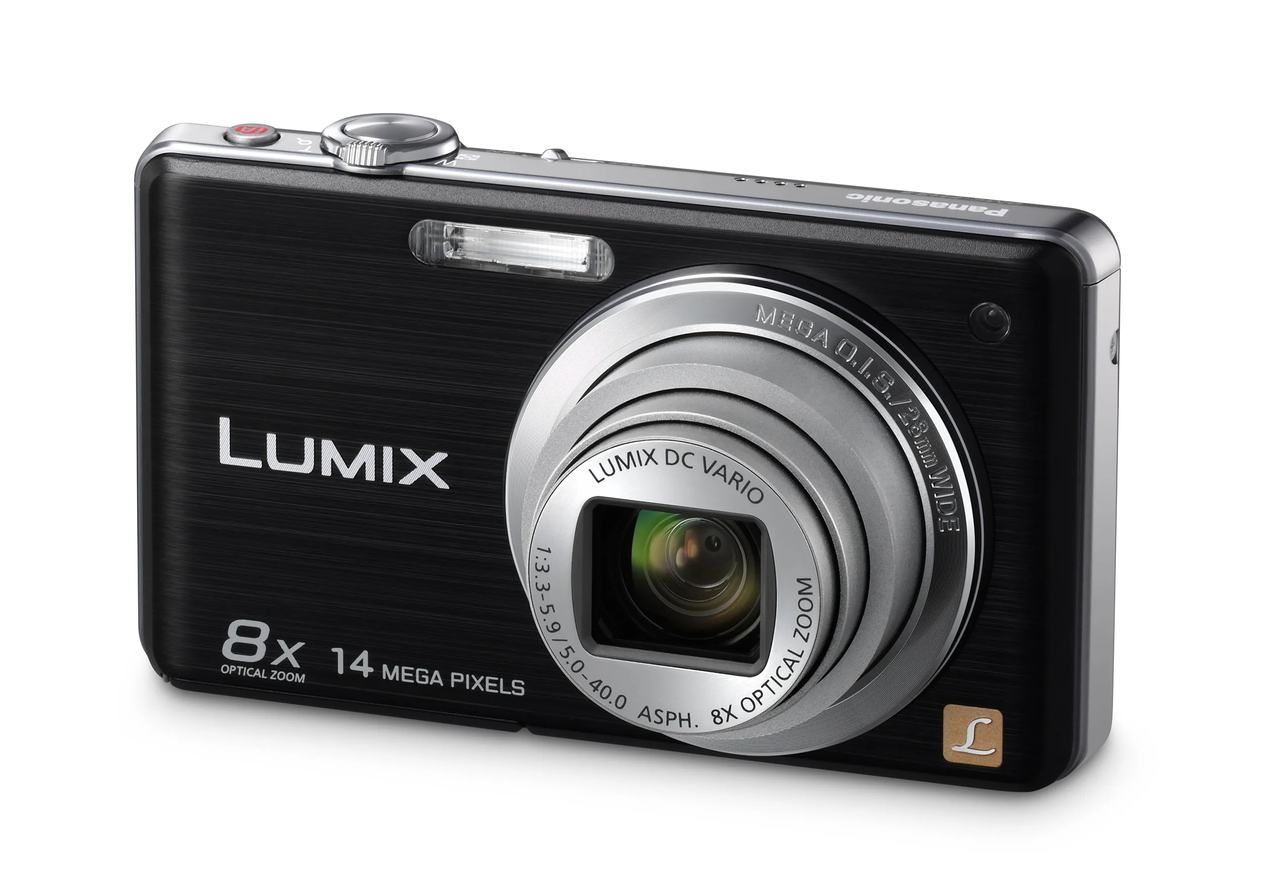 Panasonic DMC-FH22 14.1 MP Digital Camera - 8x Zoom, Touchscreen, Black, High-Res LCD