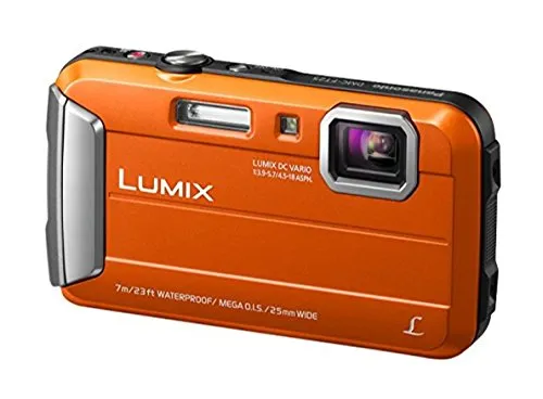 Panasonic DMC-TS25D Waterproof Digital Camera, 8x Intelligent Zoom, 2.7-Inch LCD, Orange