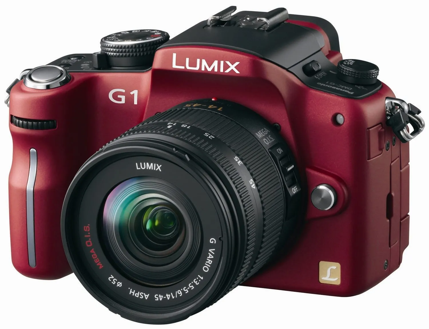 Panasonic Lumix DMC-G1 12.1MP Digital Camera with 14-45mm Lens - Red, Compact & Versatile