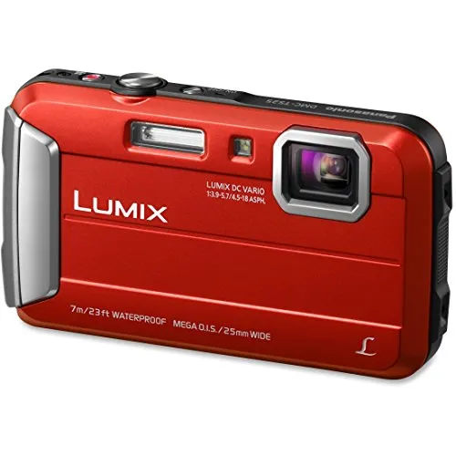 Panasonic Lumix DMC-TS25 16.1 MP Tough Digital Camera with 8x Zoom, Waterproof Red