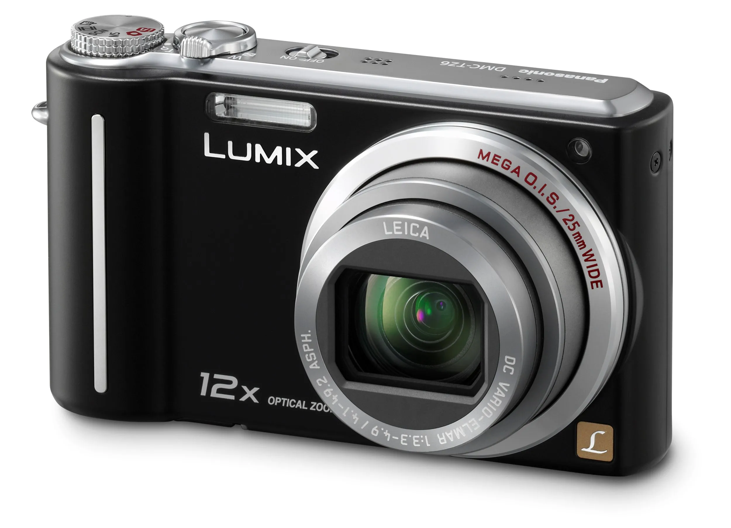 Panasonic Lumix DMC-ZS1 10MP Digital Camera, 12x Optical Zoom, 2.7' LCD - Black