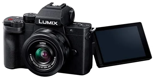 Panasonic LUMIX G100 4K Mirrorless Camera with 12-32mm Lens, 5-Axis I.S., Black