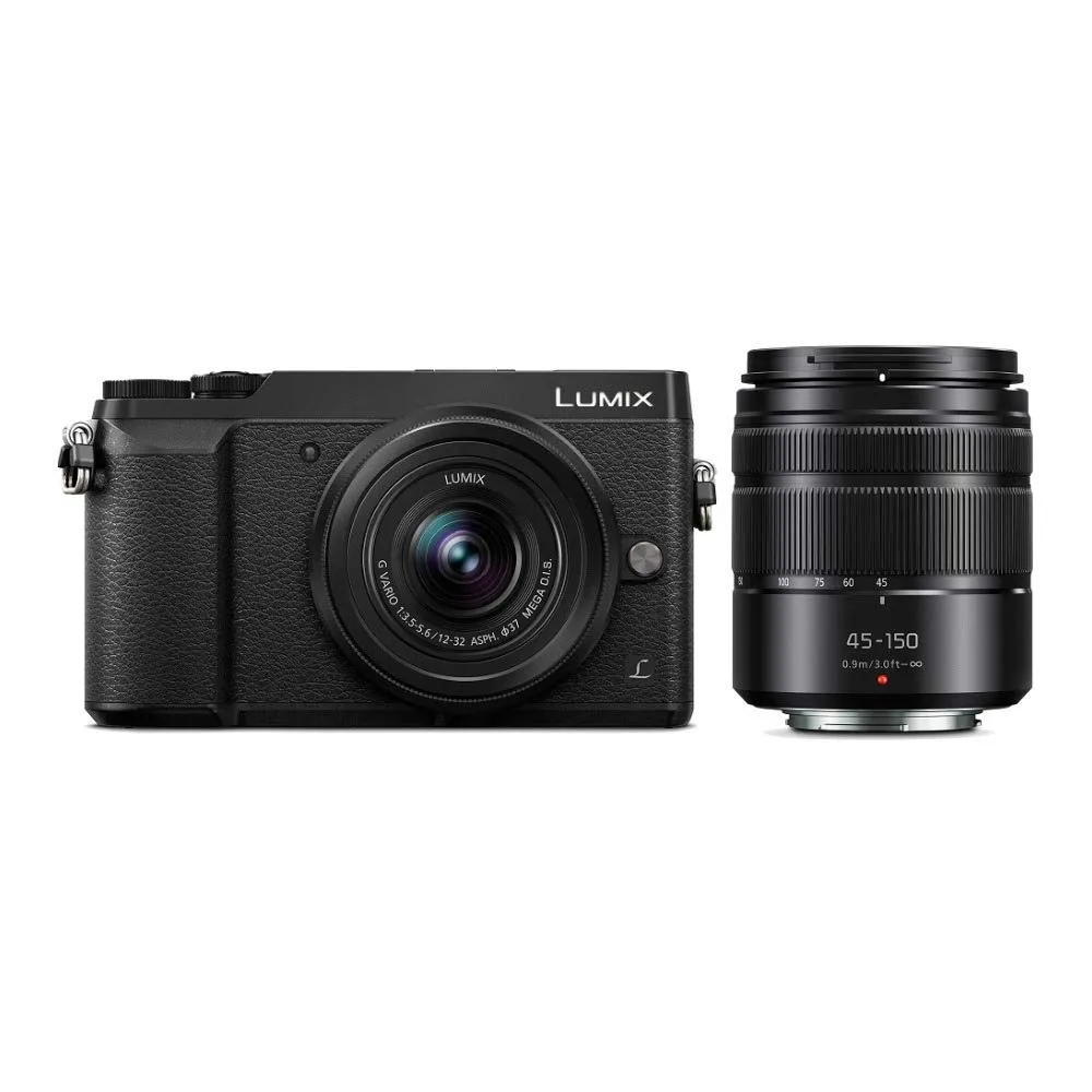 Panasonic LUMIX GX85 4K Digital Camera Kit with 12-32mm & 45-150mm Lenses, 16MP, Black