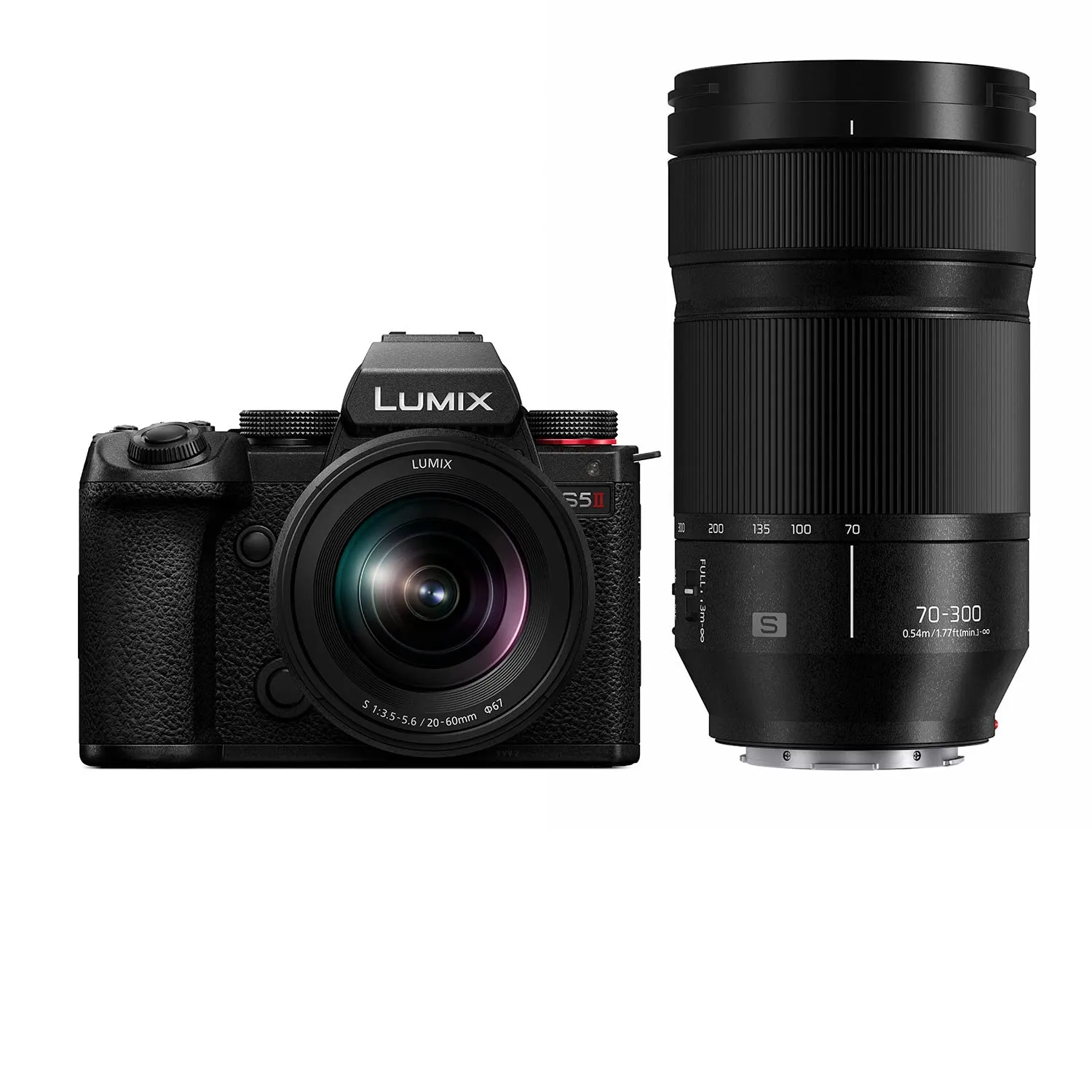 Panasonic LUMIX S5II Mirrorless Camera with 70-300mm Lens, 24.2MP, Phase Hybrid Autofocus