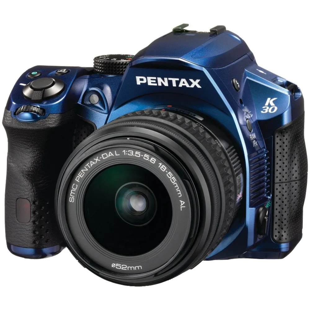 Pentax K-30 Weather-Sealed 16MP CMOS DSLR Camera with 18-55mm Lens - Blue Finish