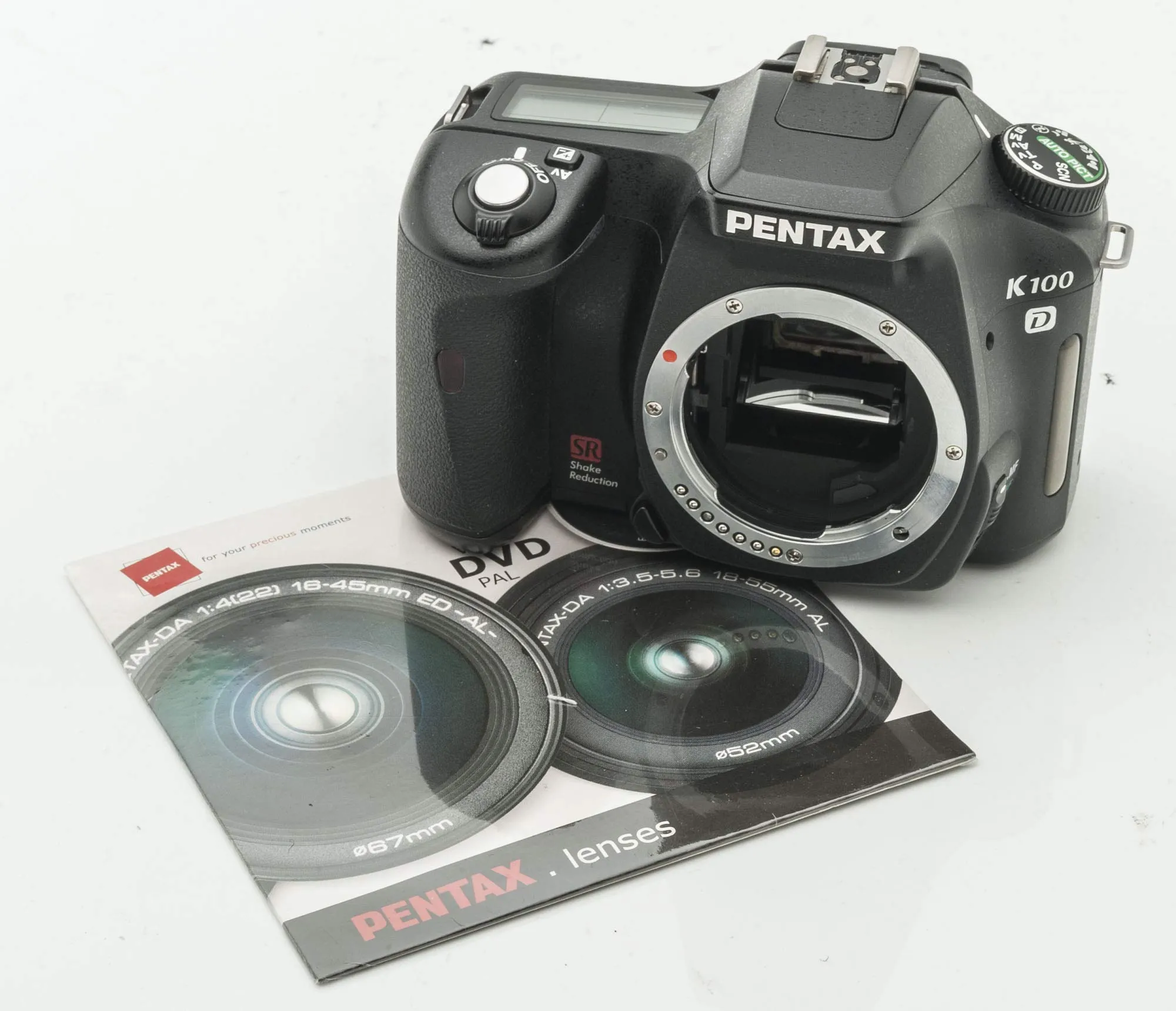 Pentax K100D 6.1MP Digital SLR Camera with Shake Reduction, Body Only, Compact Design