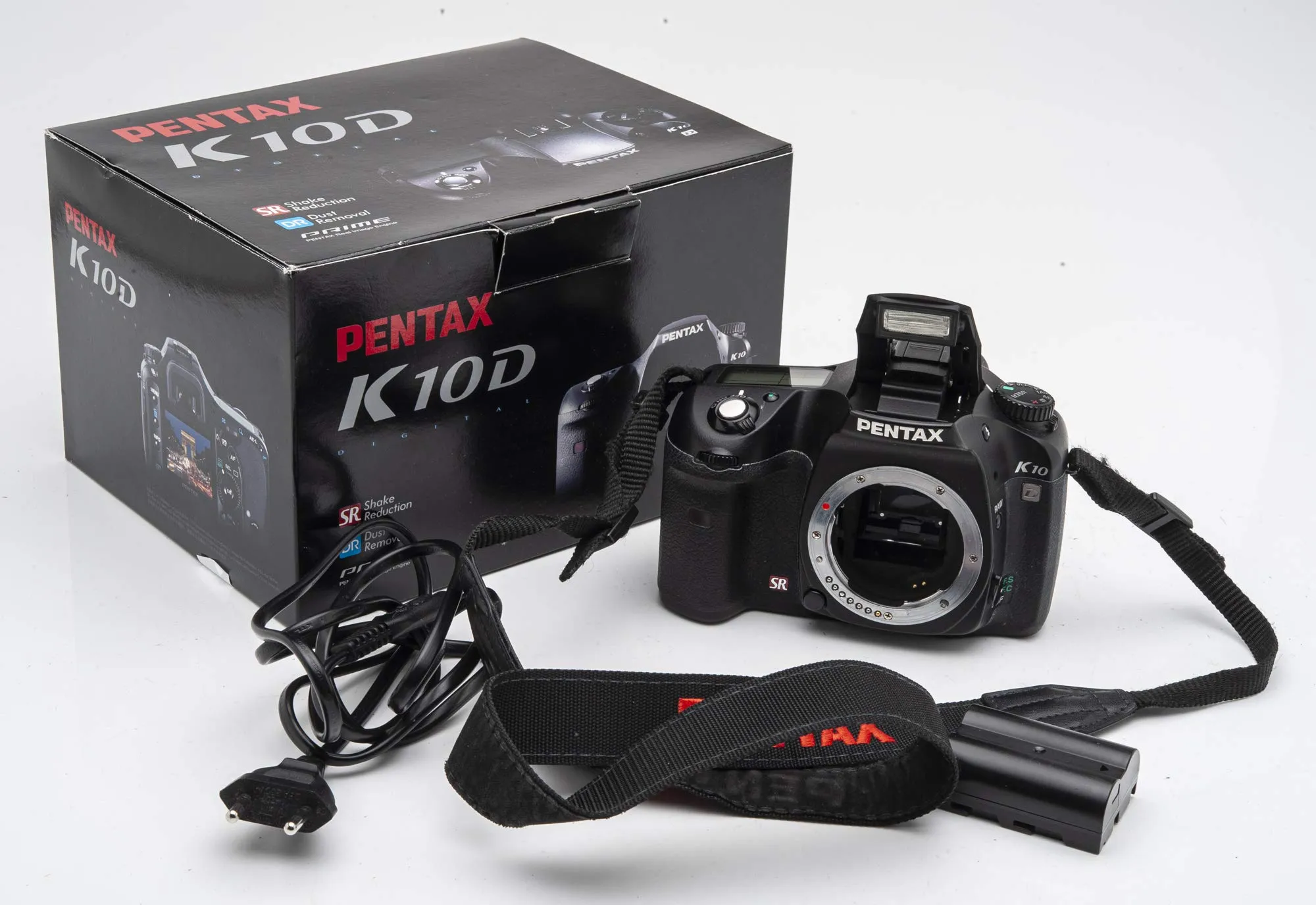 Pentax K10D 10.2MP Digital SLR Camera with Shake Reduction and 18-55mm Lens, Weather-Resistant