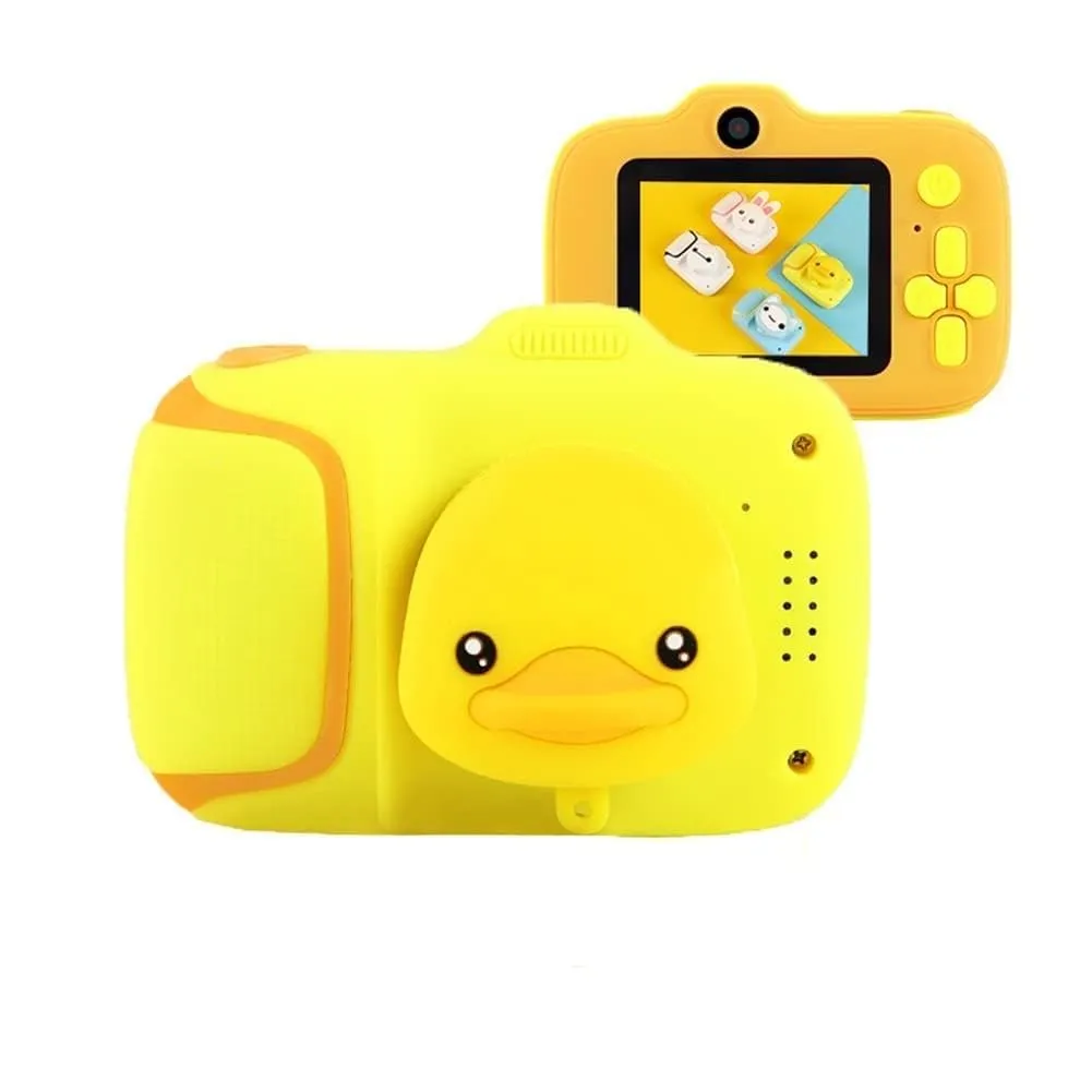 Portable Cartoon Children's Camera Mini Digital Camera 1080P 20MP HD Video Yellow