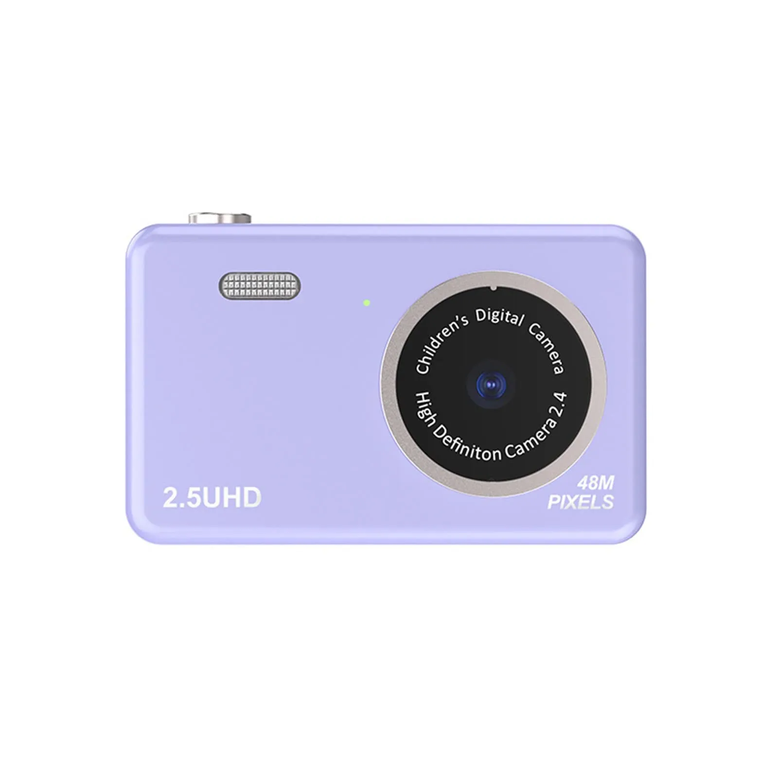 Purple Digital Camera CCD 48MP HD Dual Lens, Self-Timer & Anti-Shake, Compact & Lightweight